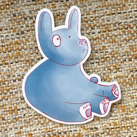 Bashful Bear Vinyl Sticker