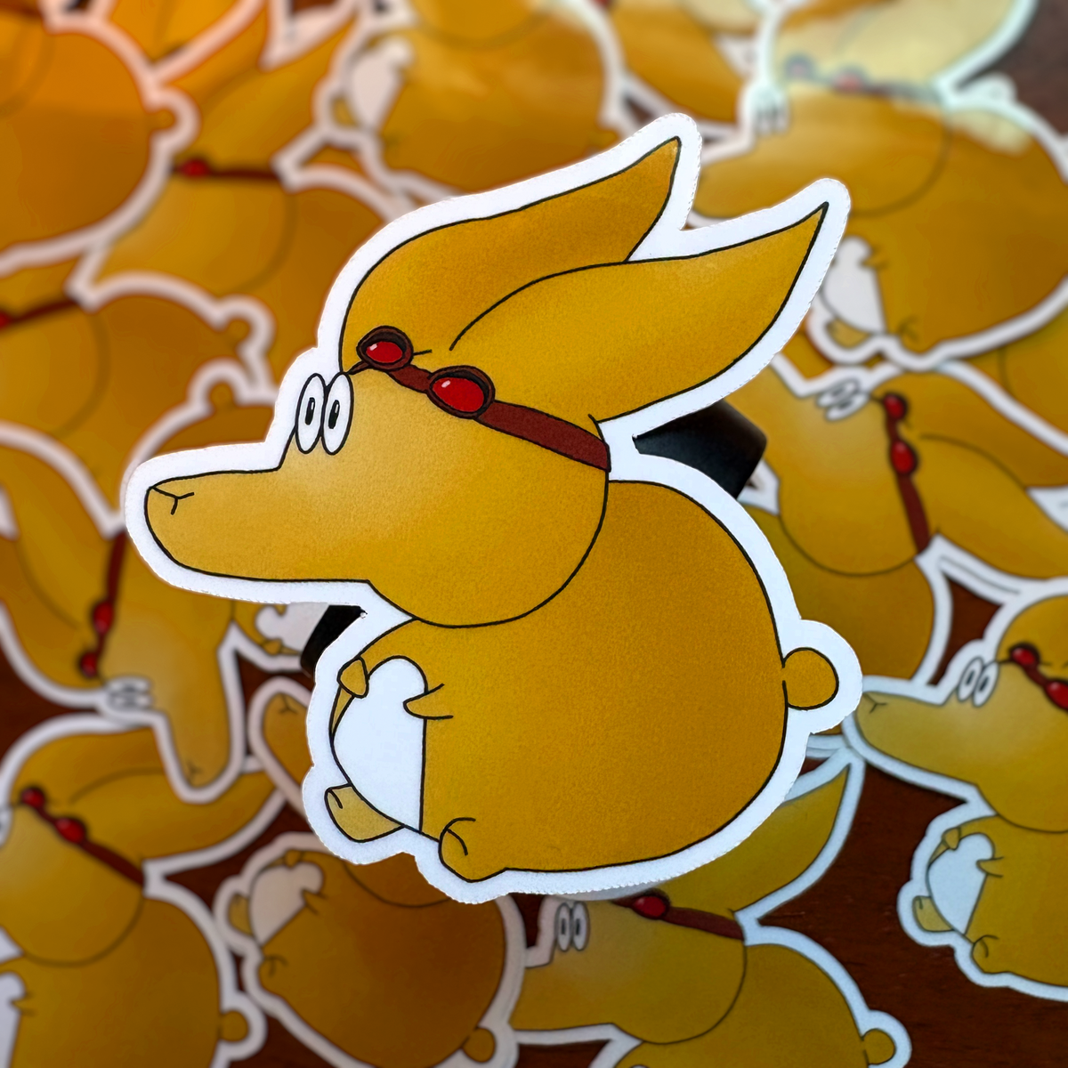Fast Bunny Vinyl Sticker